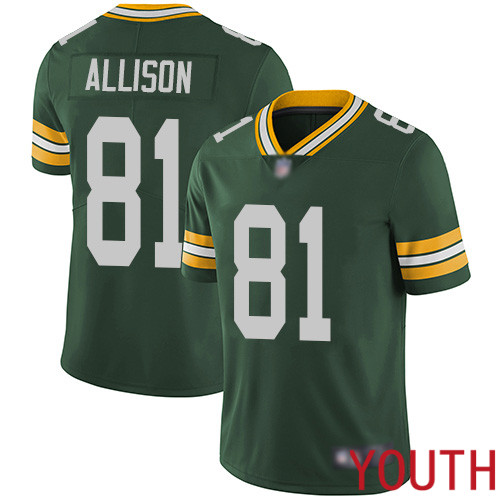 Green Bay Packers Limited Green Youth #81 Allison Geronimo Home Jersey Nike NFL Vapor Untouchable->green bay packers->NFL Jersey